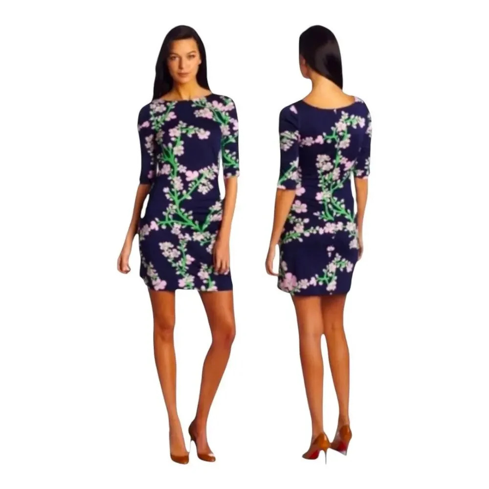 Lilly Pulitzer Jeanie Cherry Blossom Silk Cotton Mini Sheath Dress